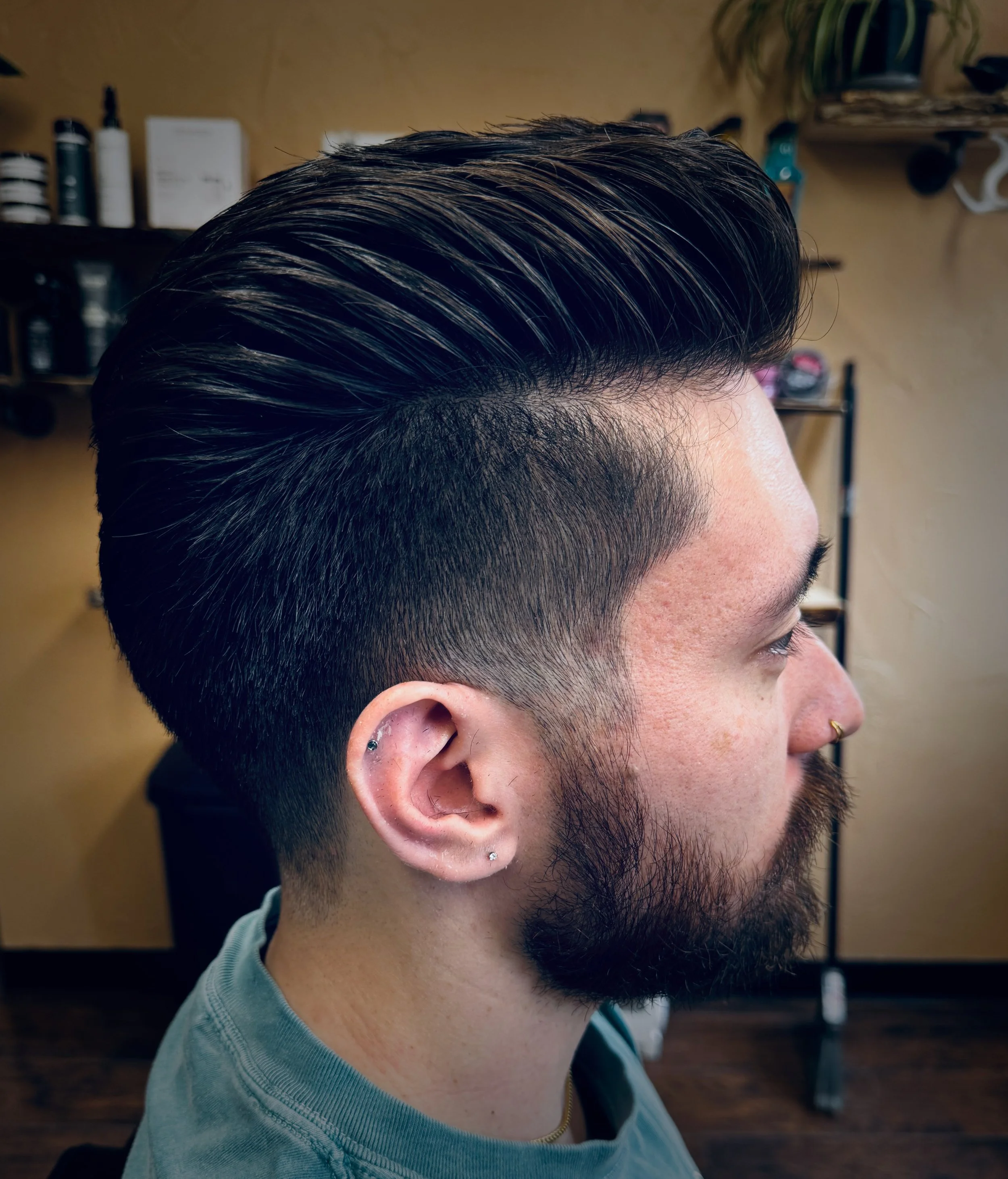 men's blow out taper fade