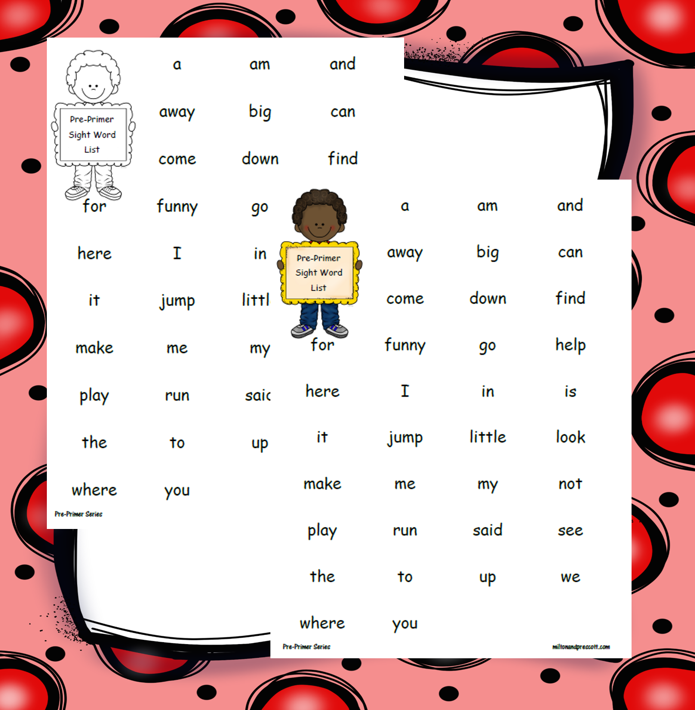 Pre-Primer Sight Word Lists Pic.png