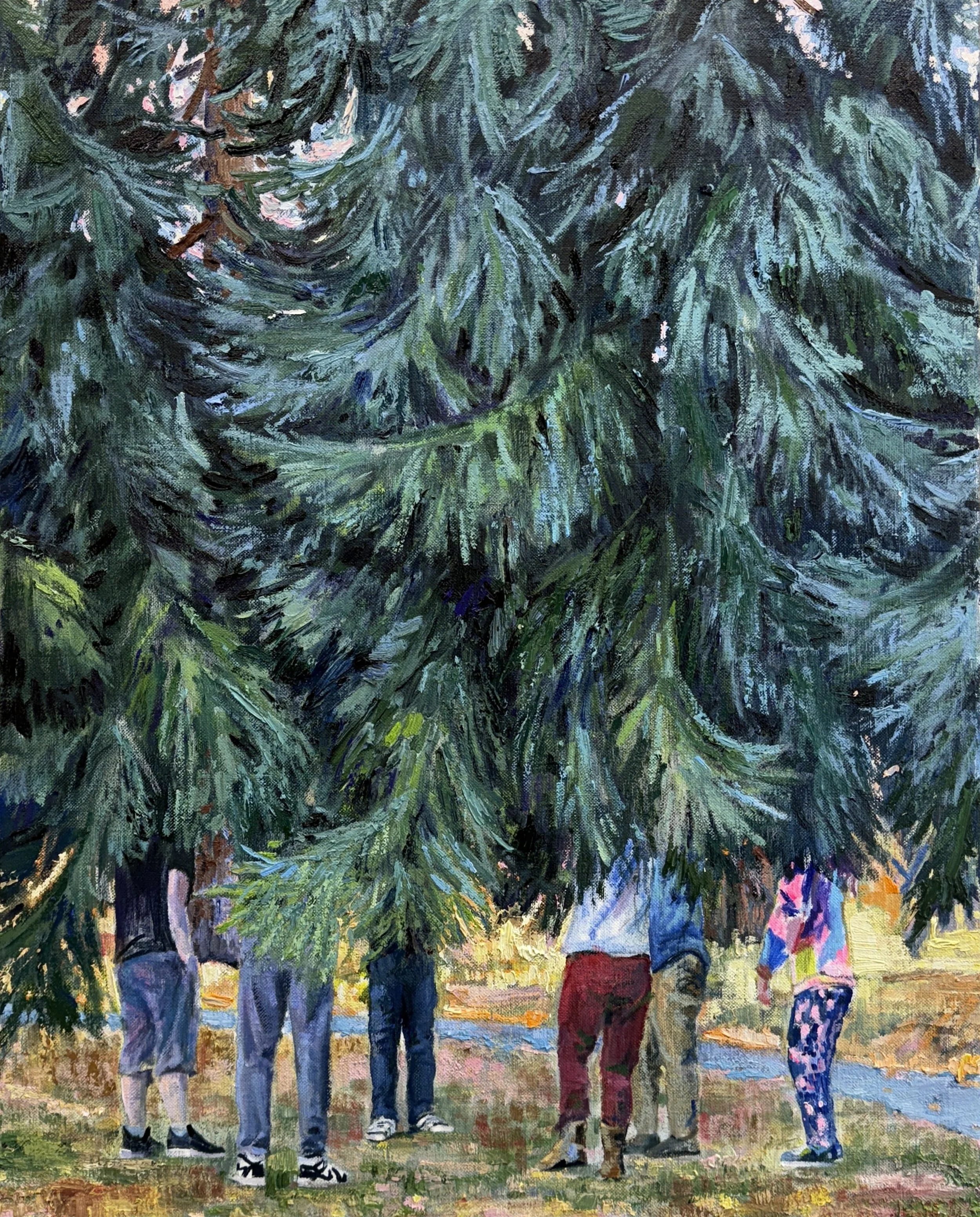 Under the Redwood.
Oil on linen.
30x24 inches.
$4,200 