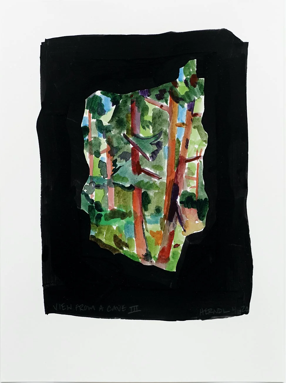 04 View From a Cave, Alison Commsion. 2021. Watercolour 12x9 inches.jpeg