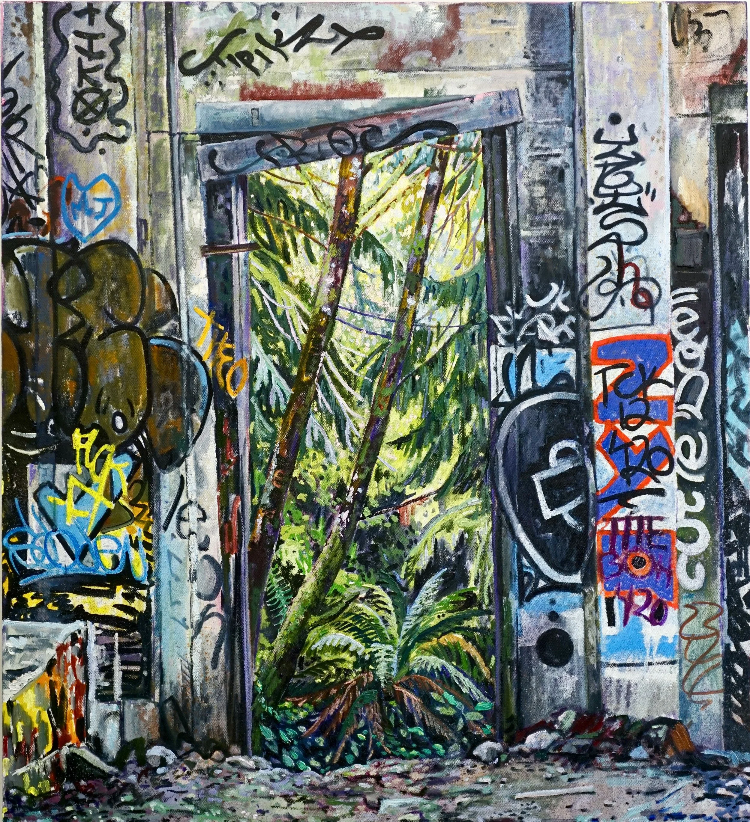 Forest View.
Oil on canvas.
44x40 inches. 2023.
$6,500