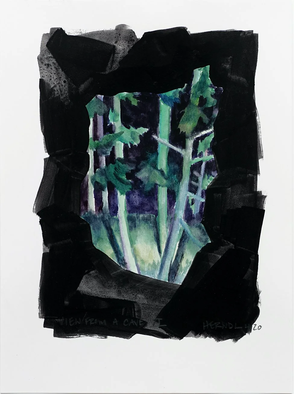 06 View From a Cave, Alison Commsion. 2021. Watercolour 12x9 inches.jpeg