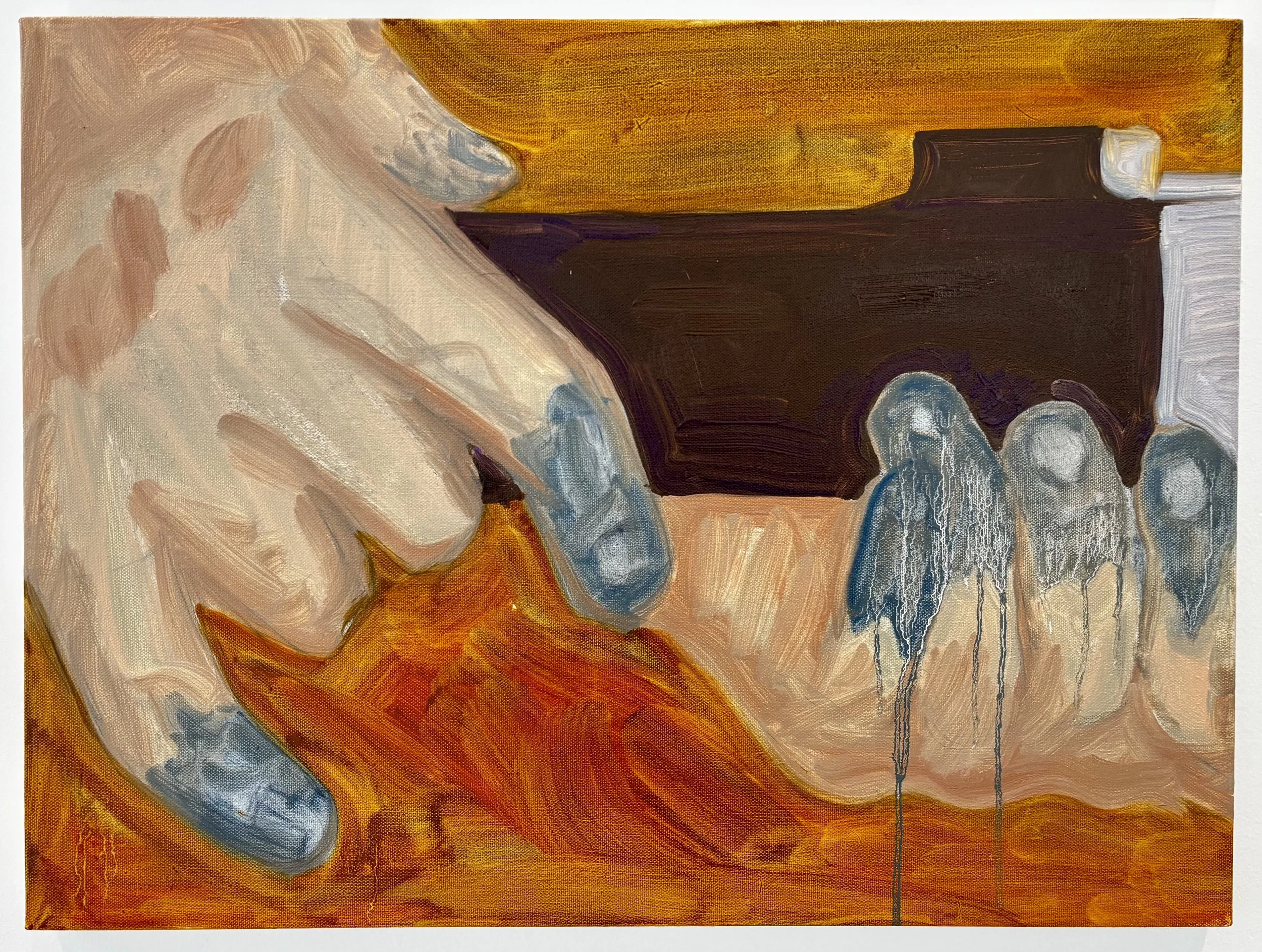 On the Trigger oil on canvas 18” x 24”