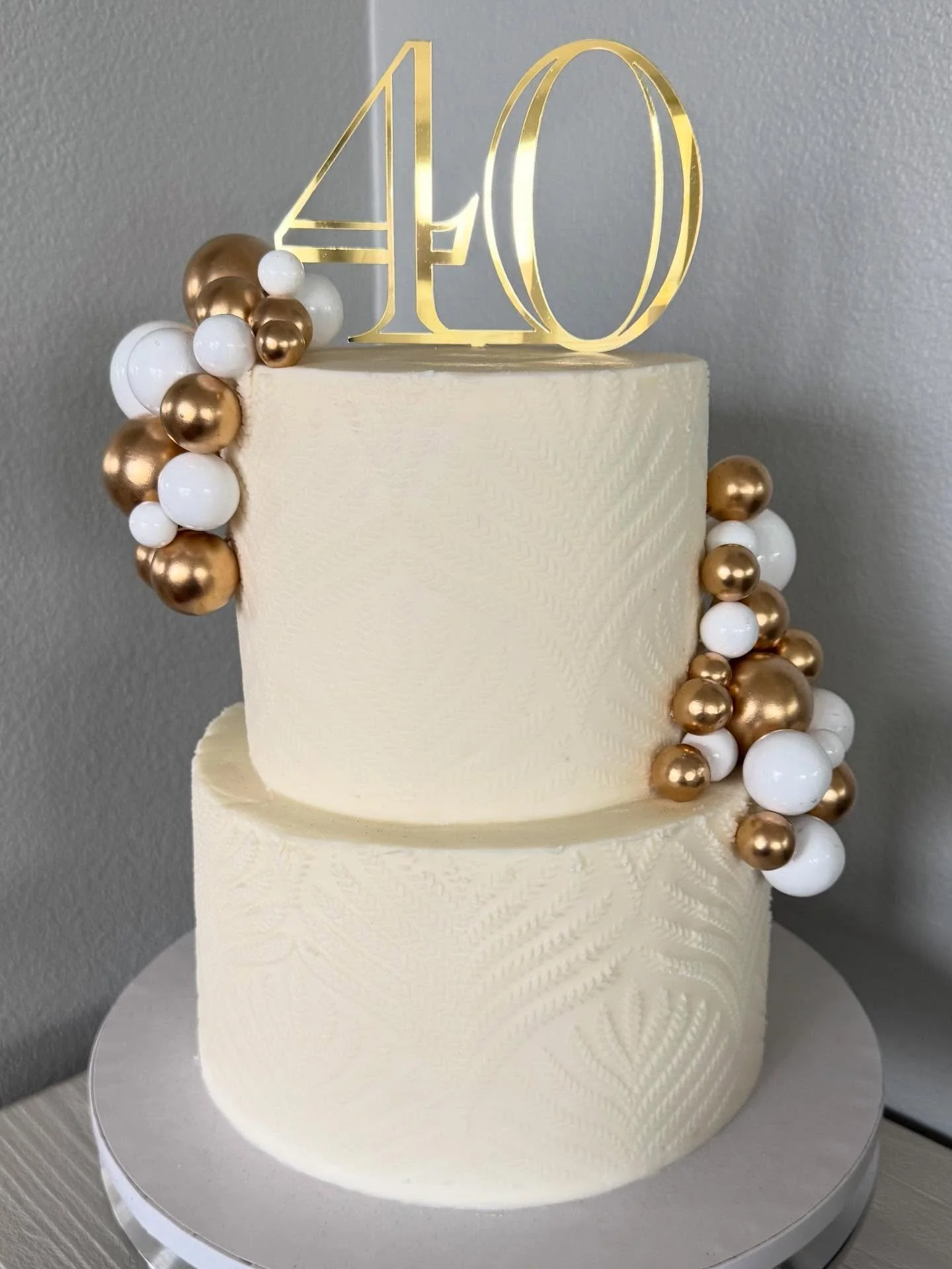 Simple and elegant 40th birthday cake 🎉 ✨ 

#birthdaycake #40thbirthday #customcake #celebrationcake #bayarea