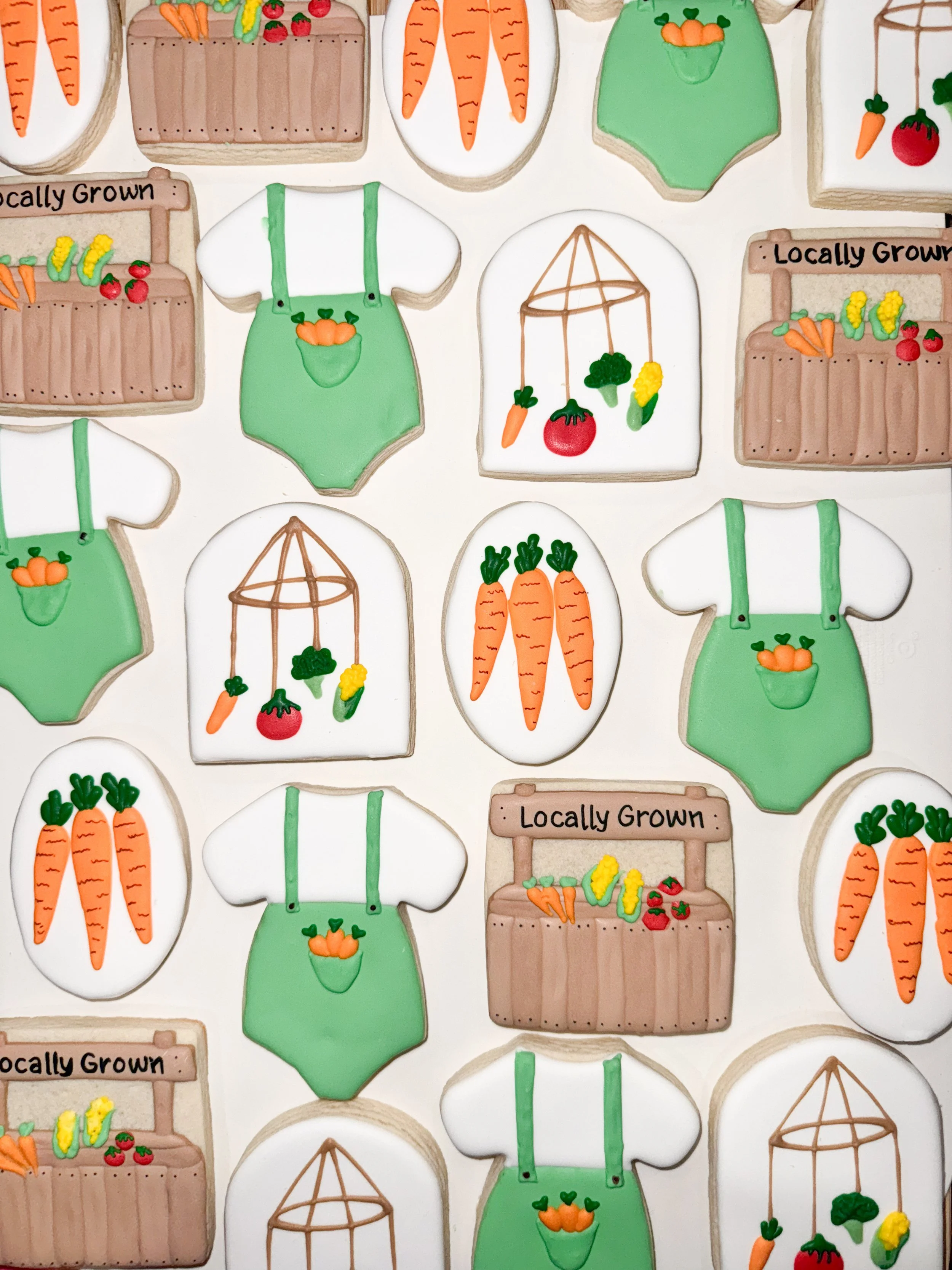 carrots birthday cookie locally grown baby shower vegetables veggies
