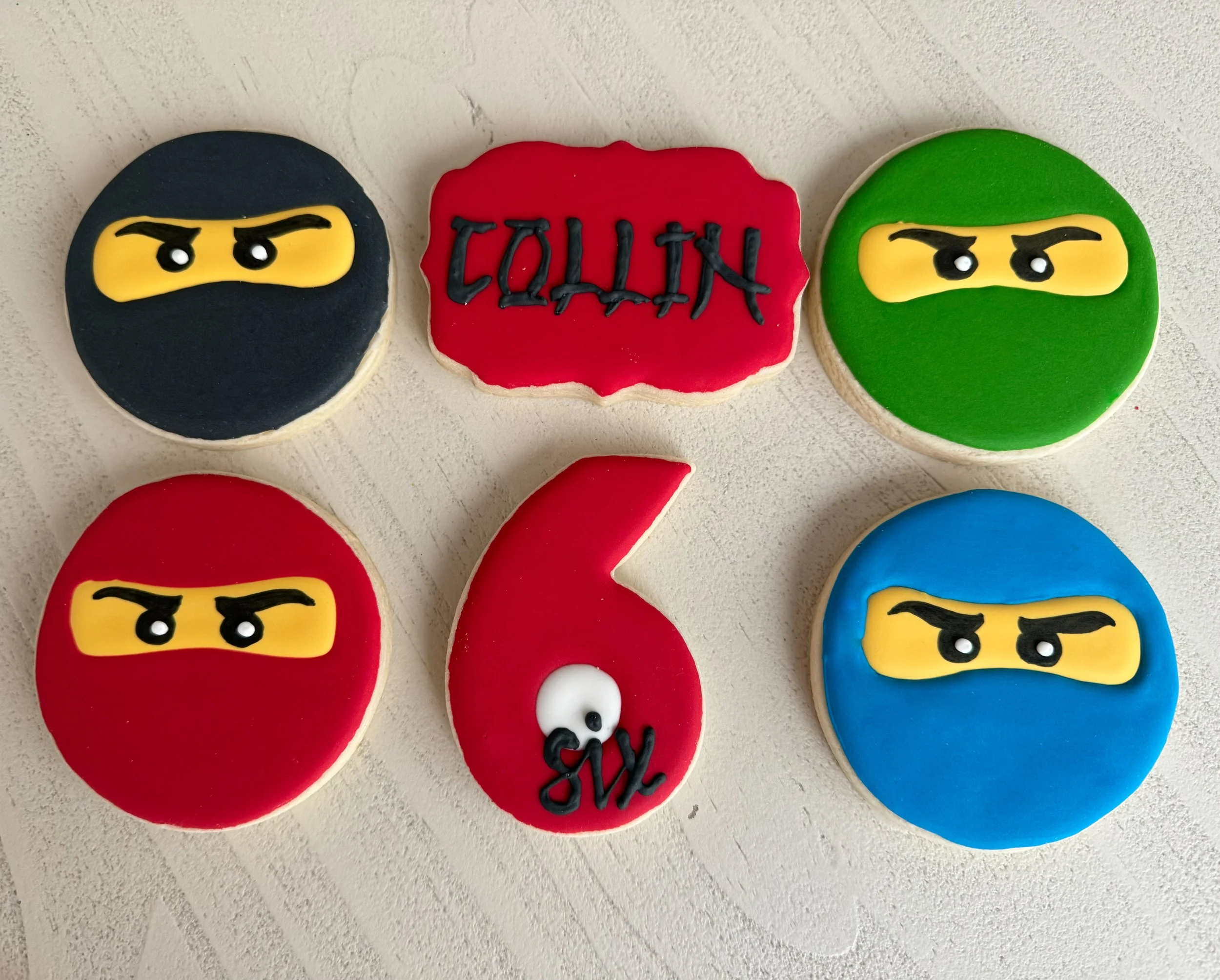 Ninjago lego ninja birthday cookies