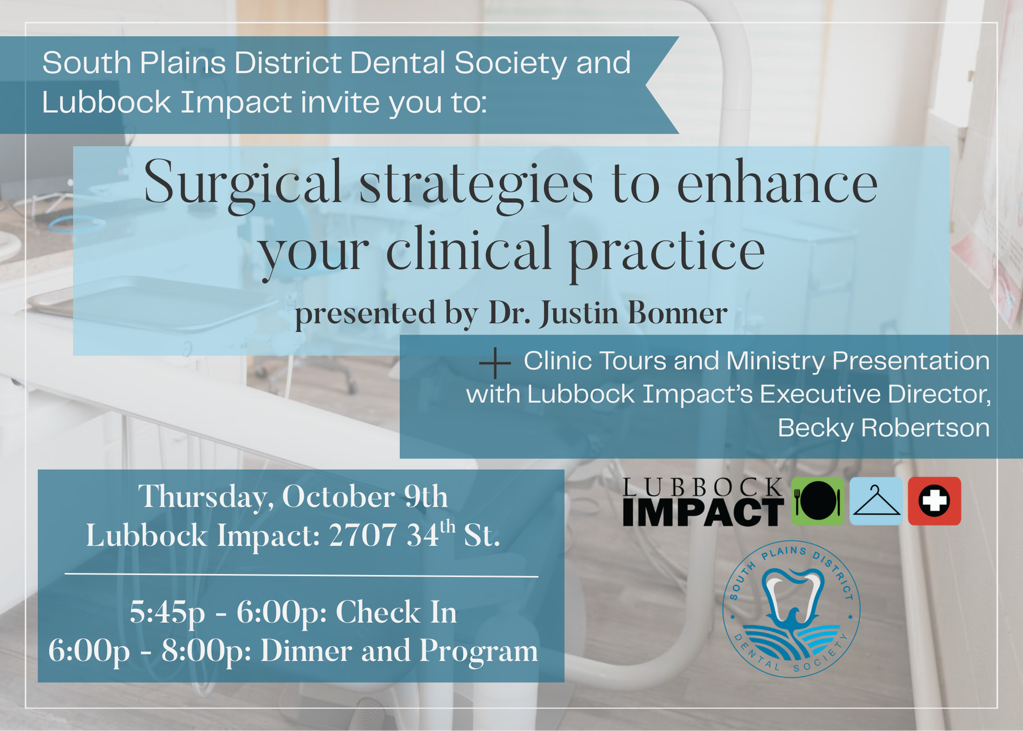 Surgical Strategies to Enhance Your Clinical Practice + Lubbock Impact Open House