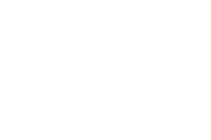 Netflix logo in white on a black background.