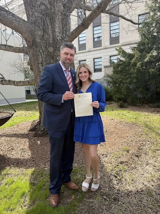 Senator Jared Carpenter presented me with the "Breaking Free with Ally Day" resolution