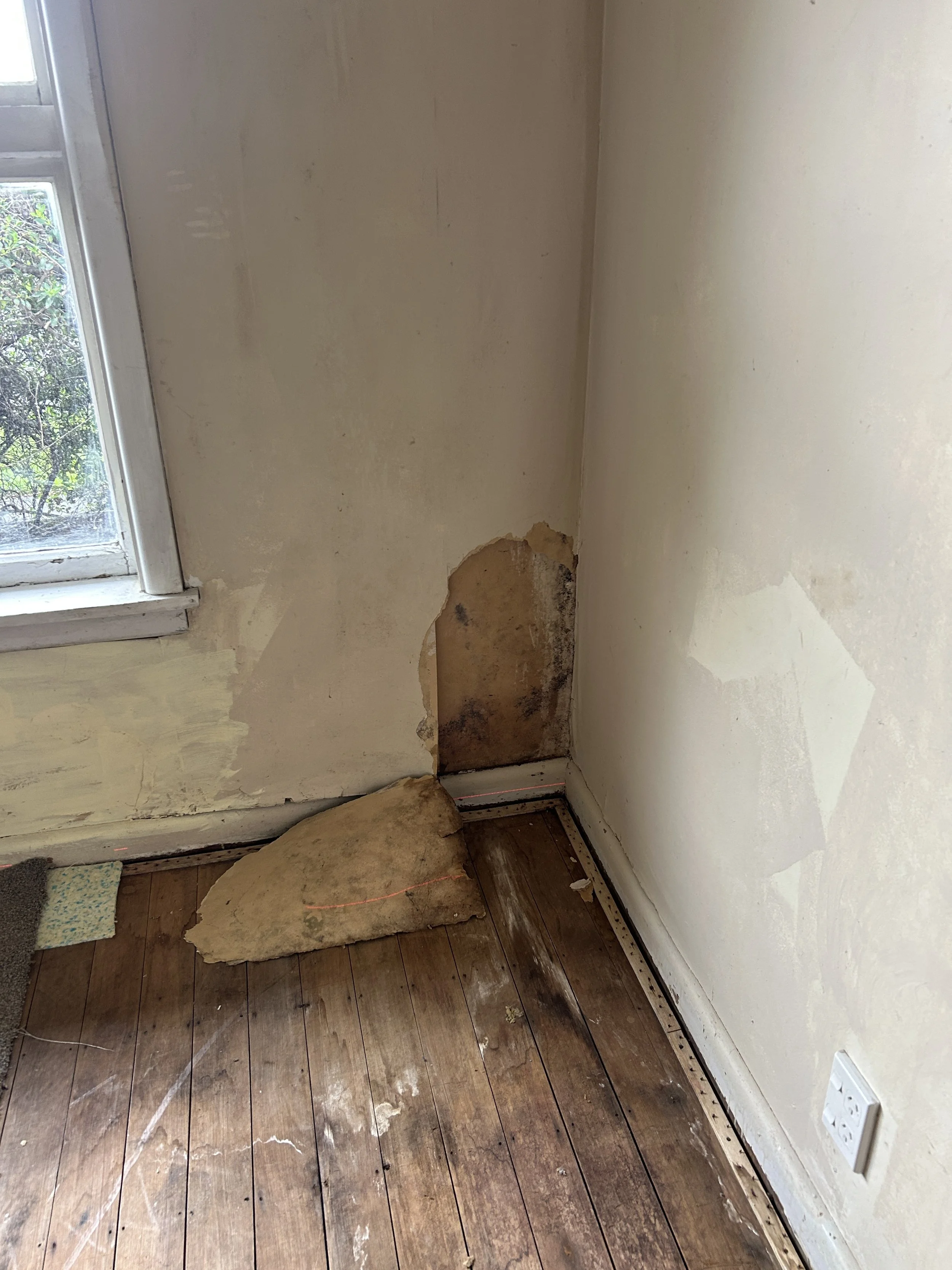 Damaged interior linings