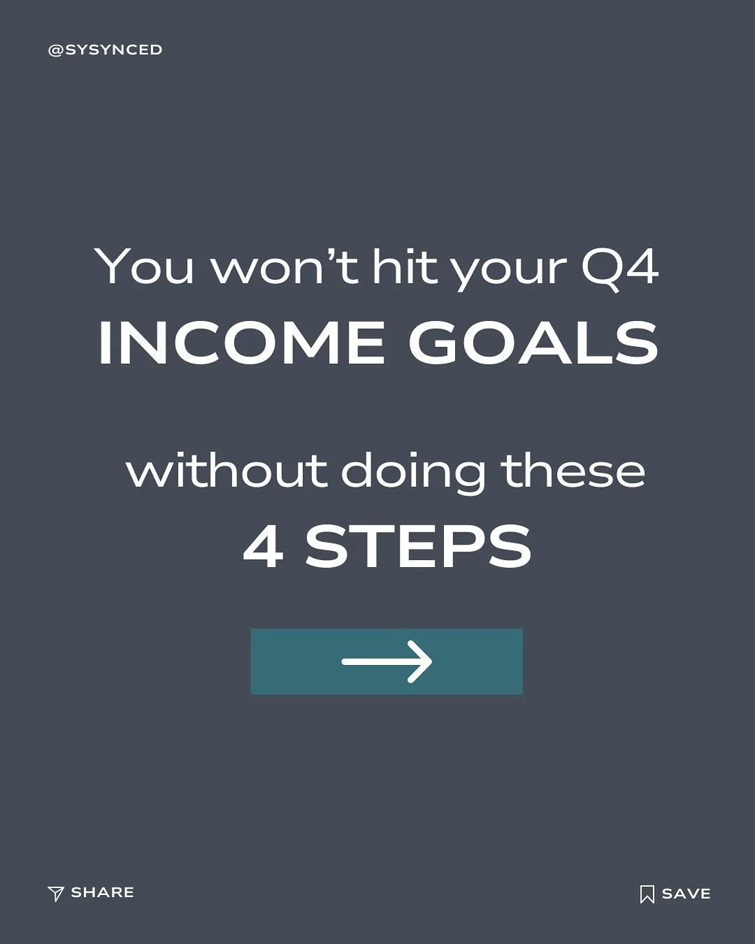 4 business goals every entrepreneur needs in Q4.

Most business owners set an income goal and stop there. But if you want to actually hit it, and sustain it, you need more than just revenue targets.

💰 Income sets the target. 🤝🏾 Impact builds trus