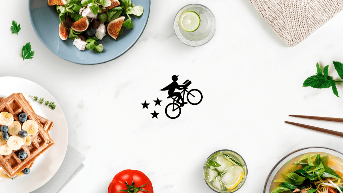 Postmates marketplace and courier brand imagery