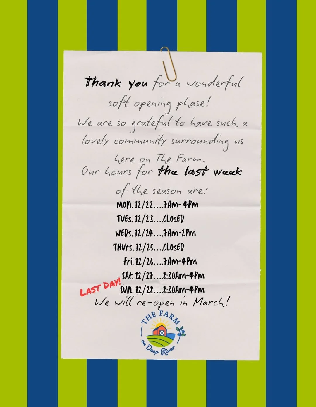 🌟MERRY EVERYTHING &amp; MANY HEARTFELT THANKS🌟
 to our visitors, customers &amp; the most supportive community for a very productive &amp; positive soft opening of #TheFarmOnDeepRiver! 
Our hearts are full with gratitude for the overwhelming AWESOM