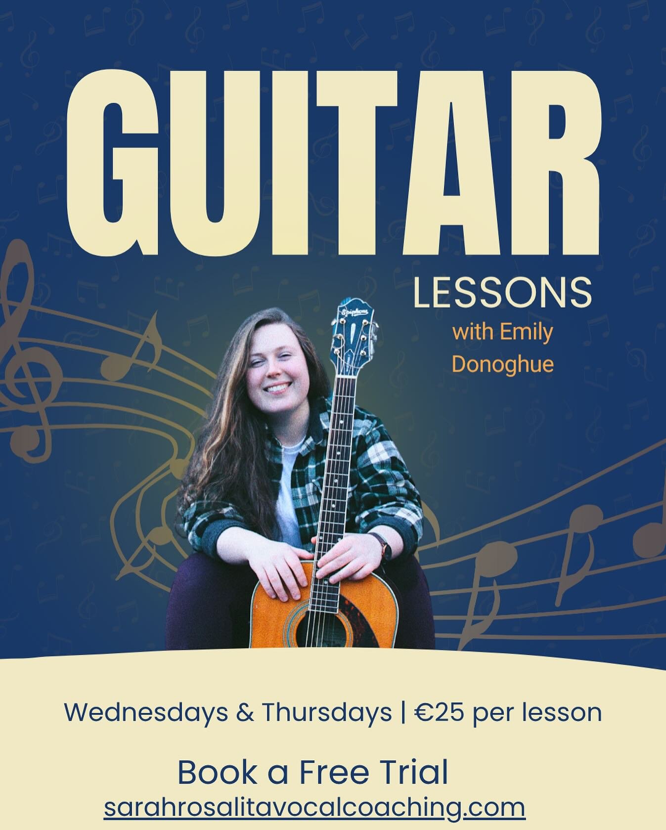 Book a free trial now with Emily! #guitarlessons #freetrial