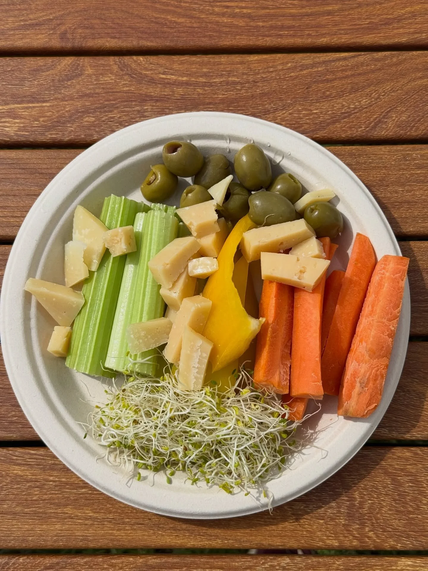 No matter where I am - horse comps, road trips, travel - this is me.

Celery. Capsicum. Carrots. Olives. Manchego. Alfalfa sprouts.🌱 

I don&rsquo;t eat this way for weight or vanity.
I eat this way for how it makes me FEEL.

Clear. Energised. Groun