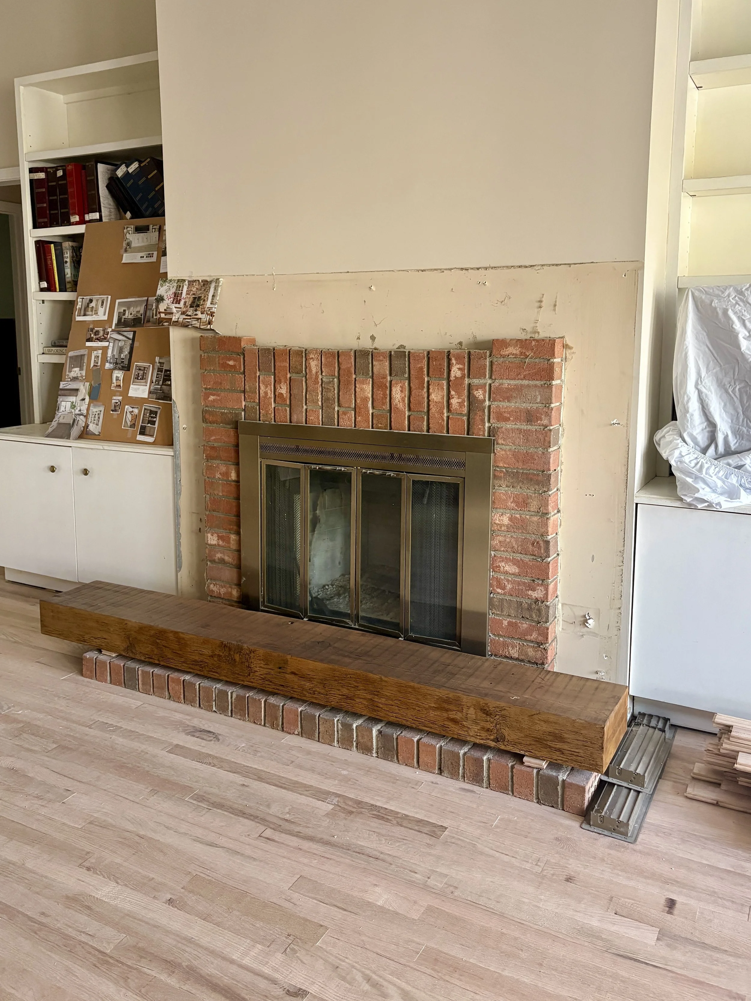 The before-note the homeowner's inspiration picture, we love this! It provided a natural starting point that helped guide our stoneworkers as they began laying the stone.