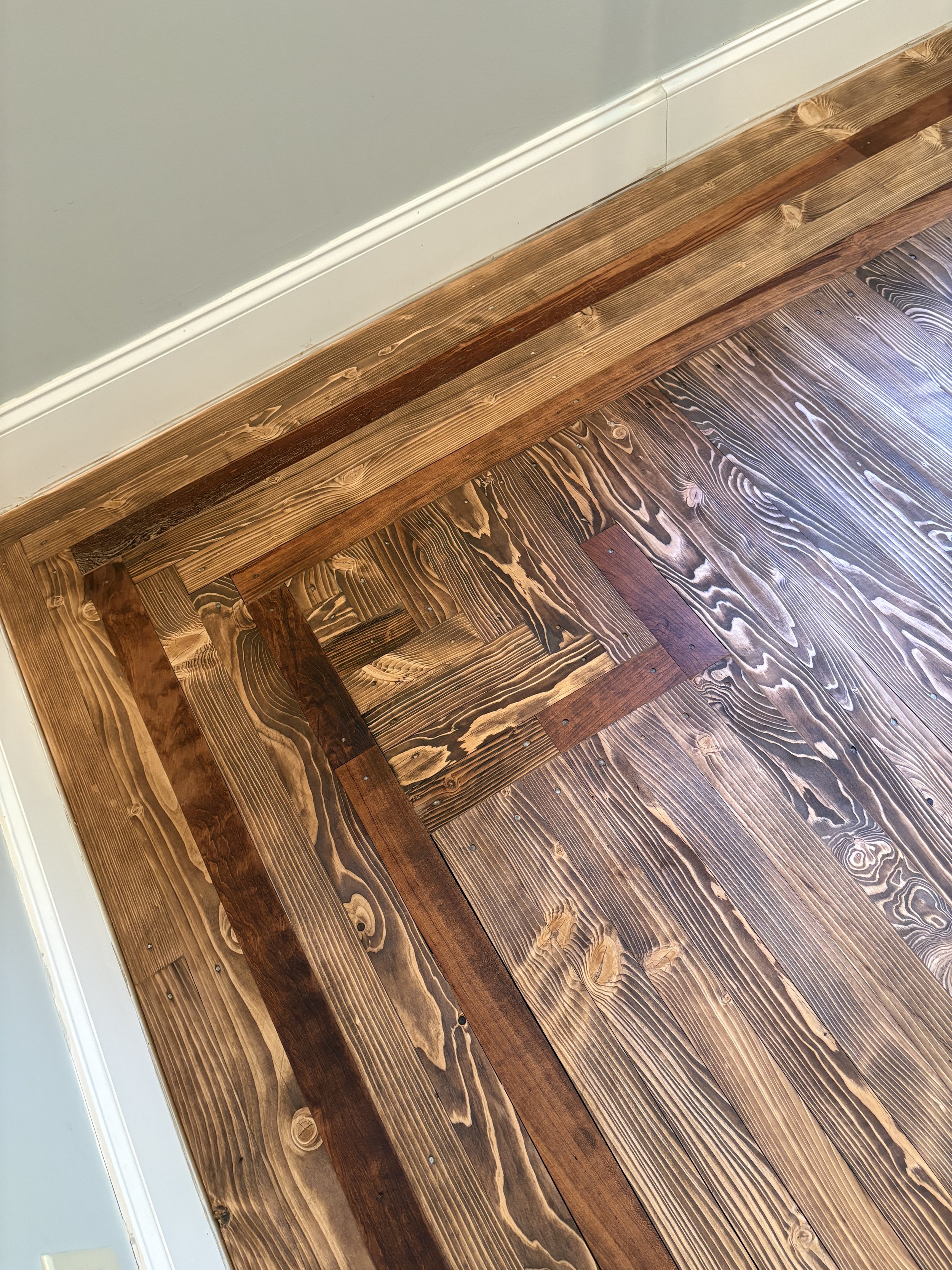 Hemlock and Cherry Patterned Floor