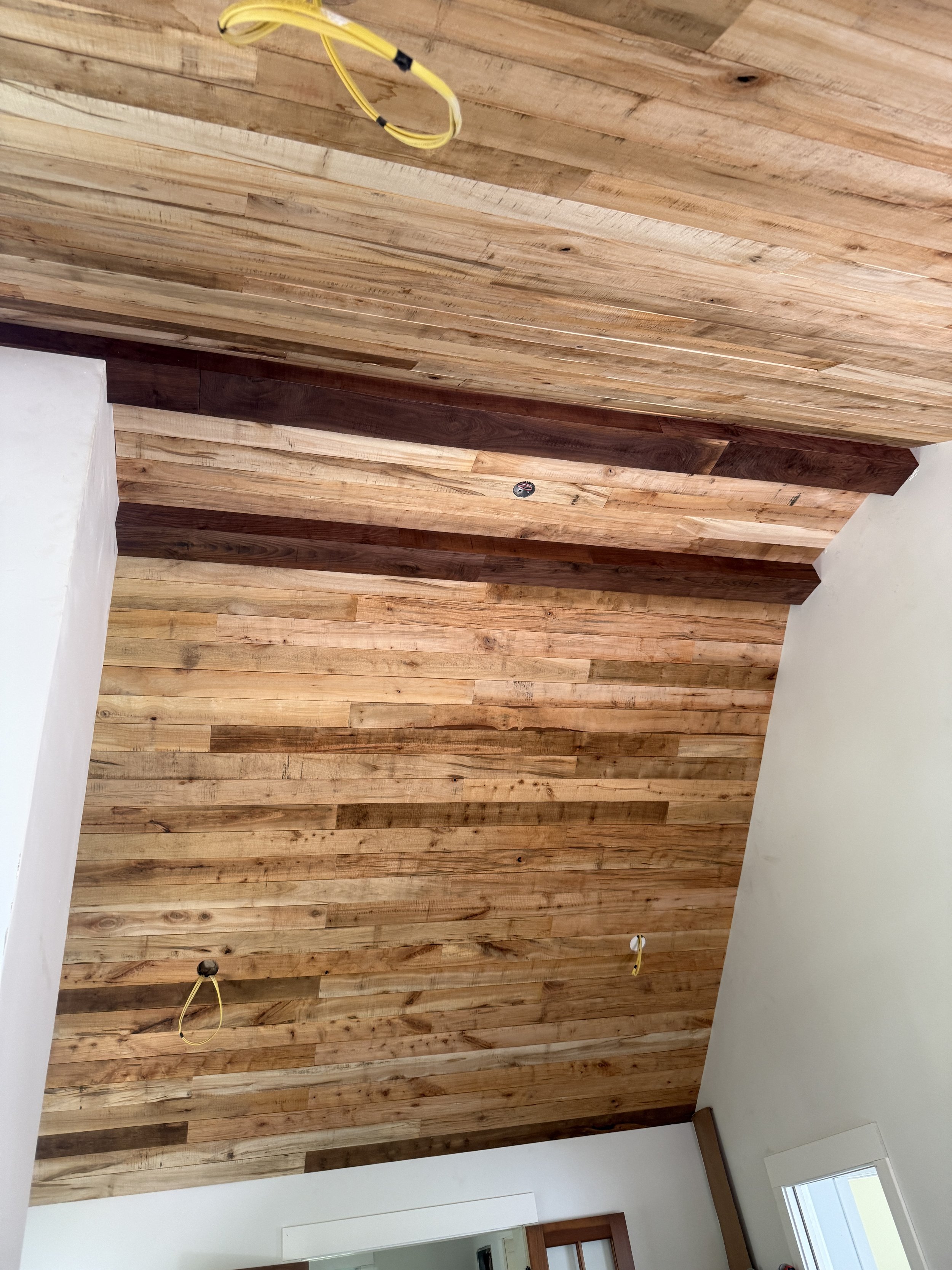 finished stained ceiling
