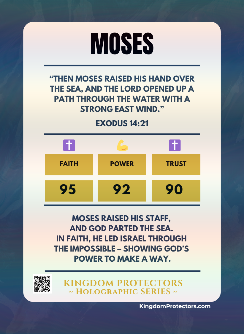 Moses from the Bible. Kingdom Protectors Trading Cards.