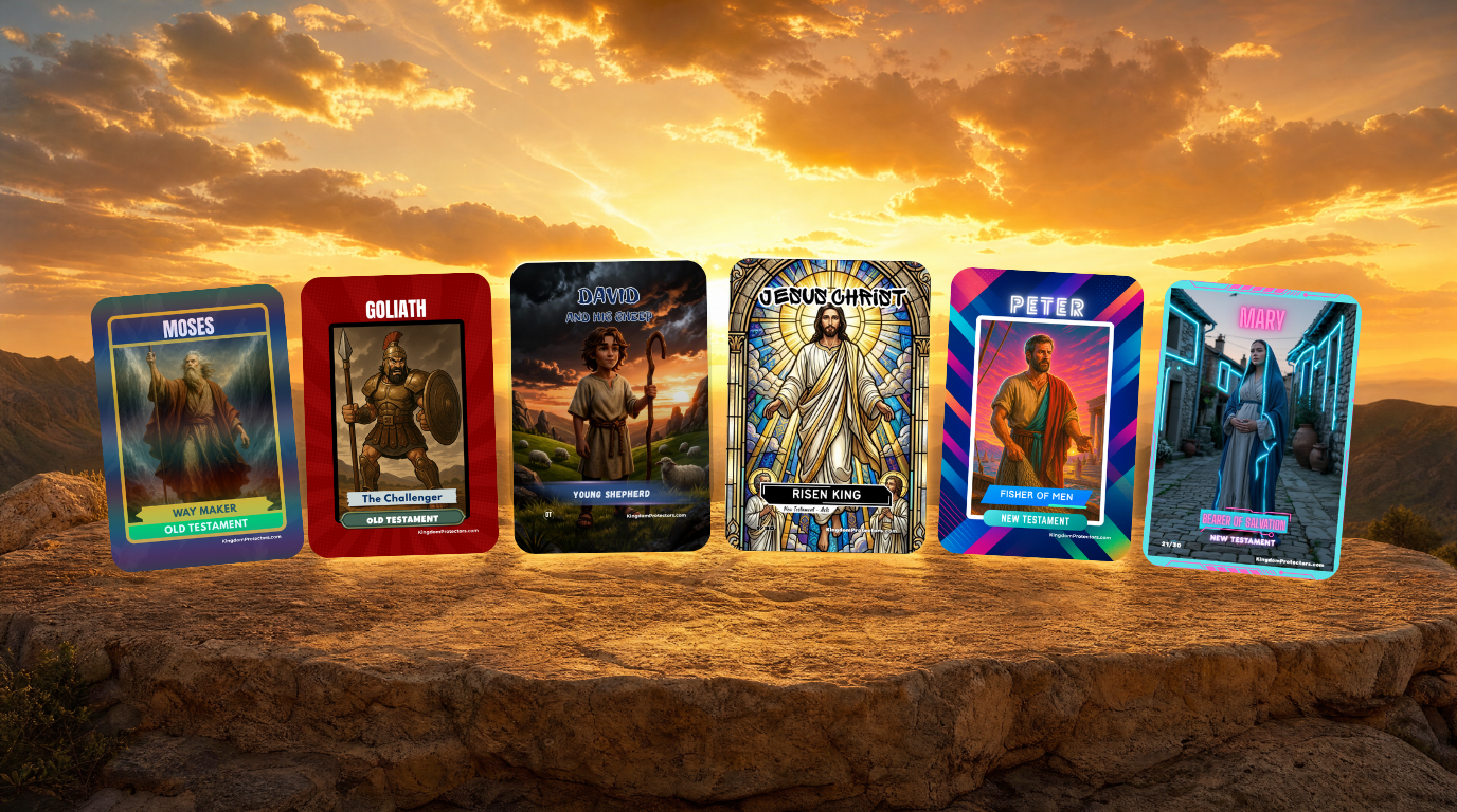 Kingdom Protectors trading cards. Bible trading cards.
