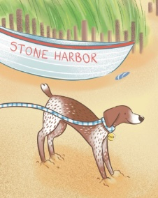 Rover with a Stone Harbor boat