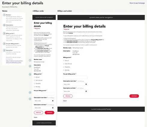 Improved billing details page