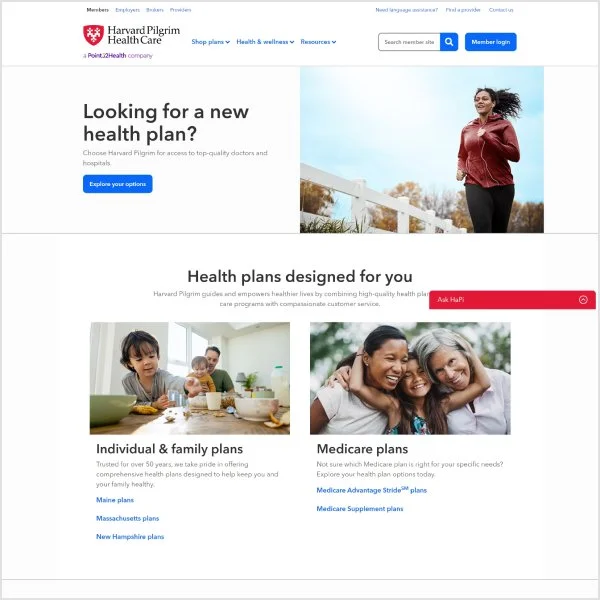 Improved landing page and nav