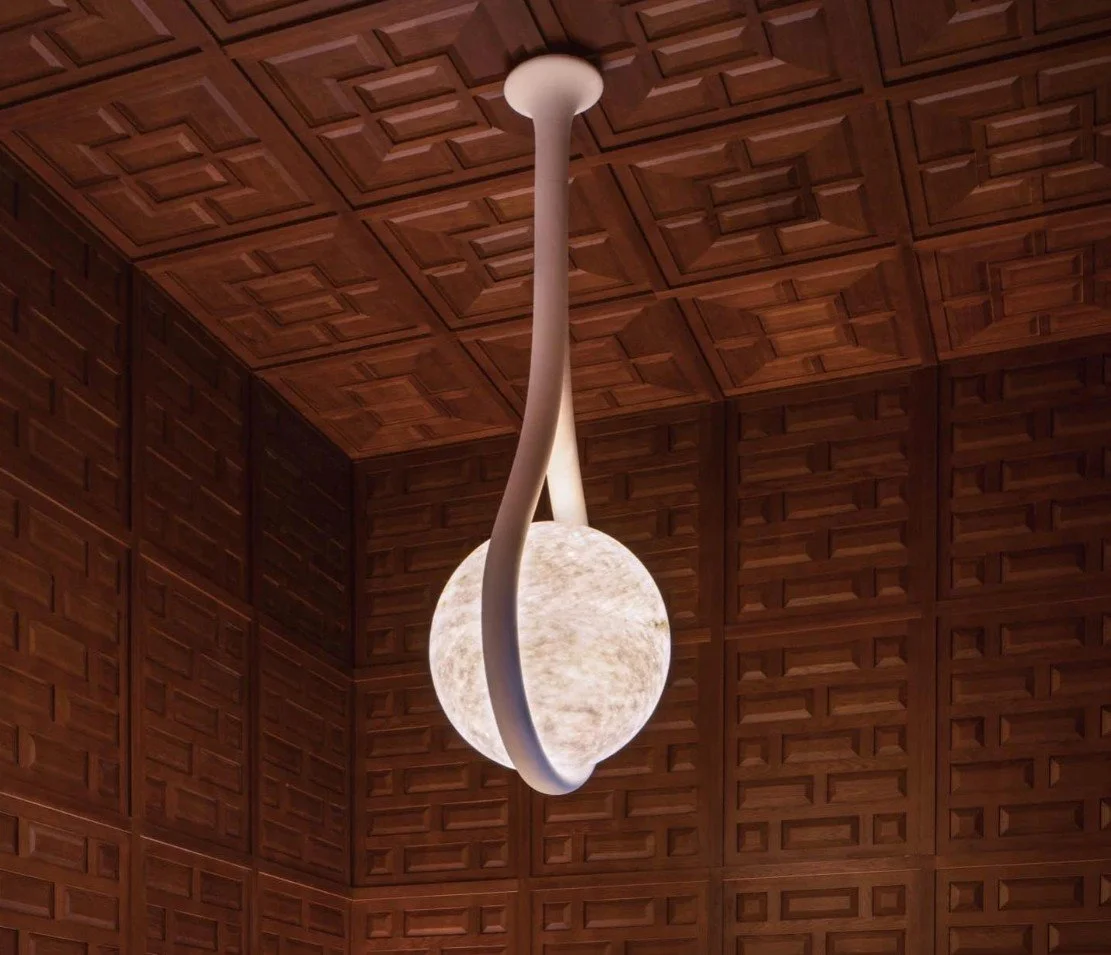Marble and plaster light fixture edition madrid hotel