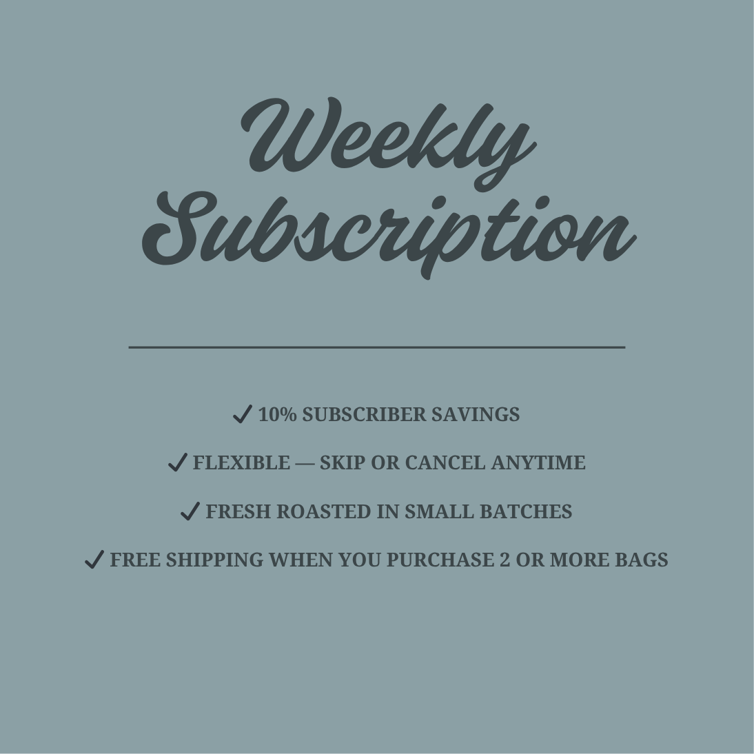 Weekly Murrmade Coffee Subscription