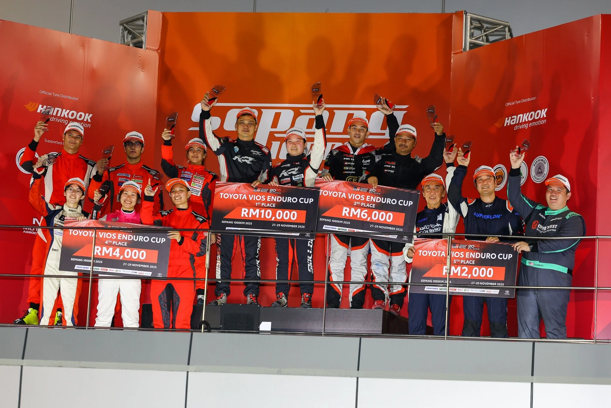 Sepang 1000km 2025 - 27-29th November

It was the 3rd year @yinyiloke_ participated in the Vios Enduro Cup, climbing from 5th in 2023 to 3rd in 2024, and finally clinching the top podium spot this time.
Our Skilldrvn Swift OMR double overall champion