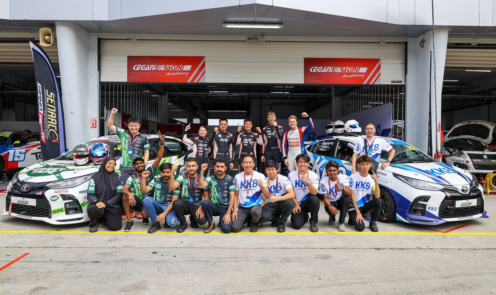 TEAM &amp; CREW APPRECIATION

Meet the men and women who make endurance racing possible. Kegani Racing Academy fielded two Vios Enduro Challenge cars during the Sepang 1000 km race, which in turn requires two full teams of mechanics and pit crew as w