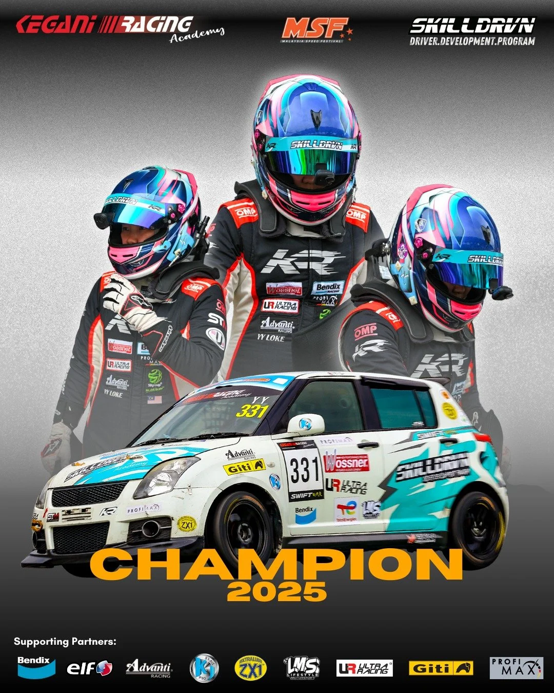 From dominating the SKILLDRVN One Make Race Series to becoming a two-time overall champion, @yinyiloke_  has shown remarkable grit, consistency, and heart on the track. She first took the title in Season 2 and repeated the feat again in Season 3, a t