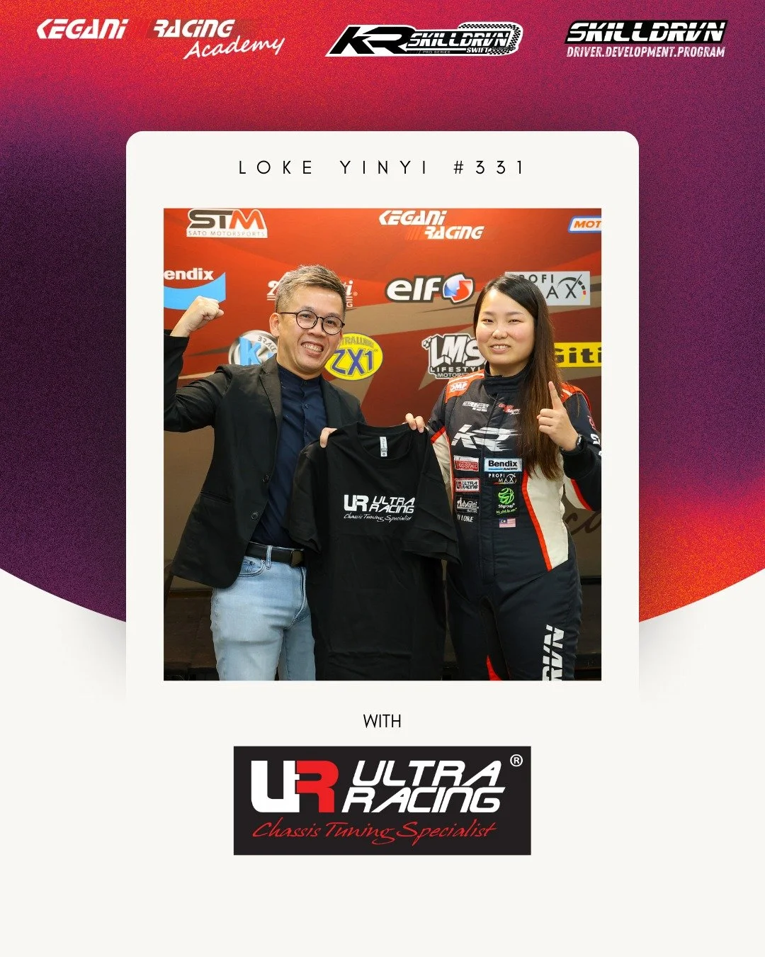 Loke YinYi @yinyiloke_ is taking Ultra Racing to new heights! 💨 Witness every turn, every overtake, and every thrilling moment on track. Don&rsquo;t miss the action &ndash; follow the journey now! 🏁

#skilldrvn #omr #swiftproseries2026 #ultraracing