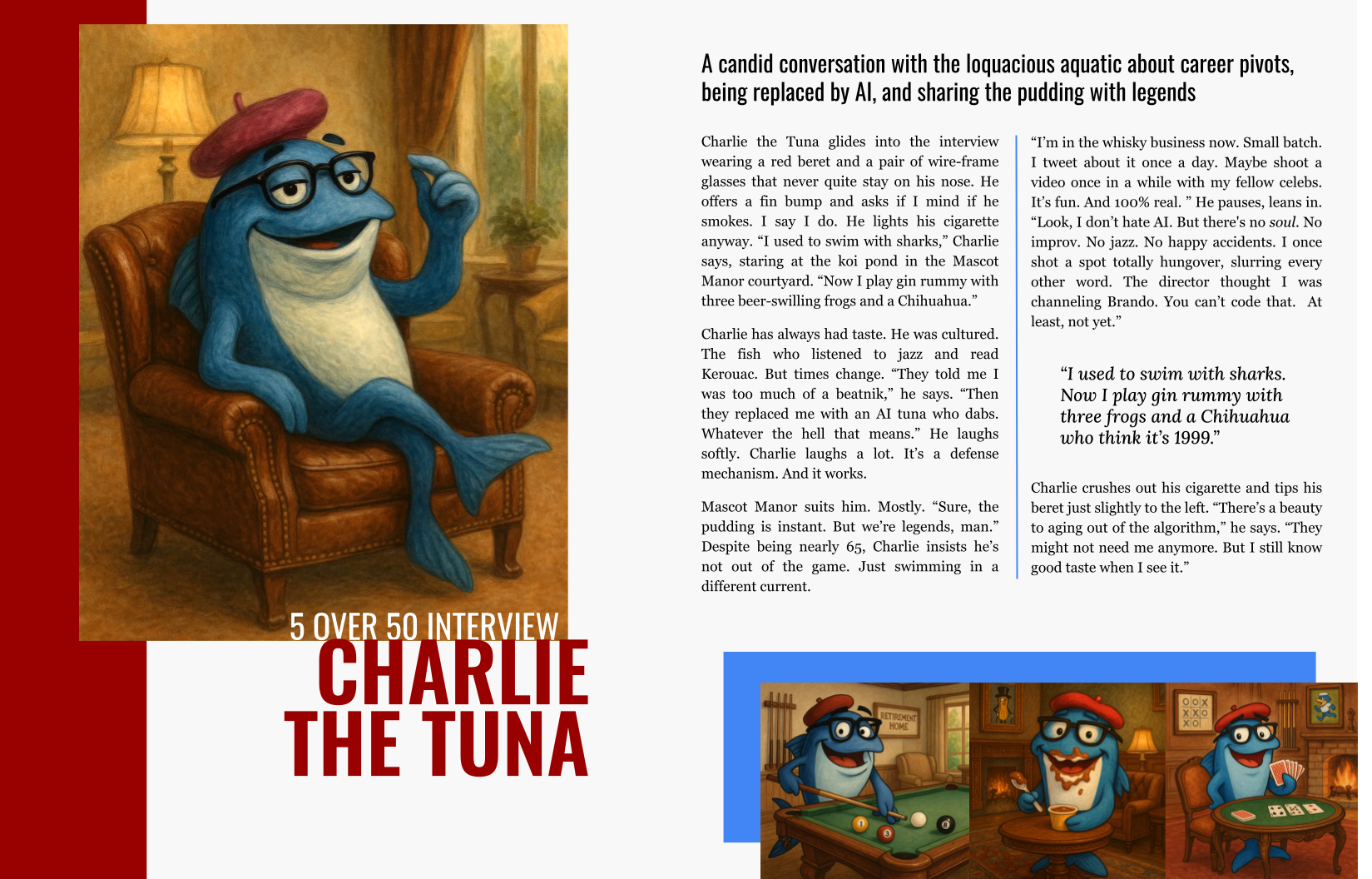 What it was like before the icon of canned fish was forced to sleep with the fishes