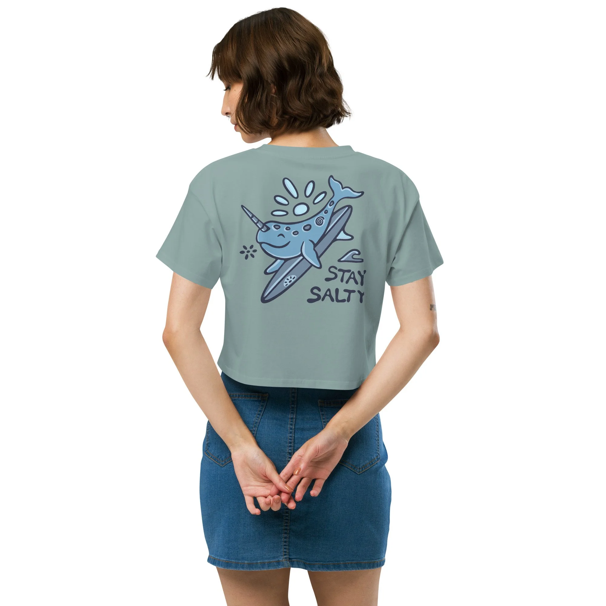 Stay Salty Surfing Crop Tee