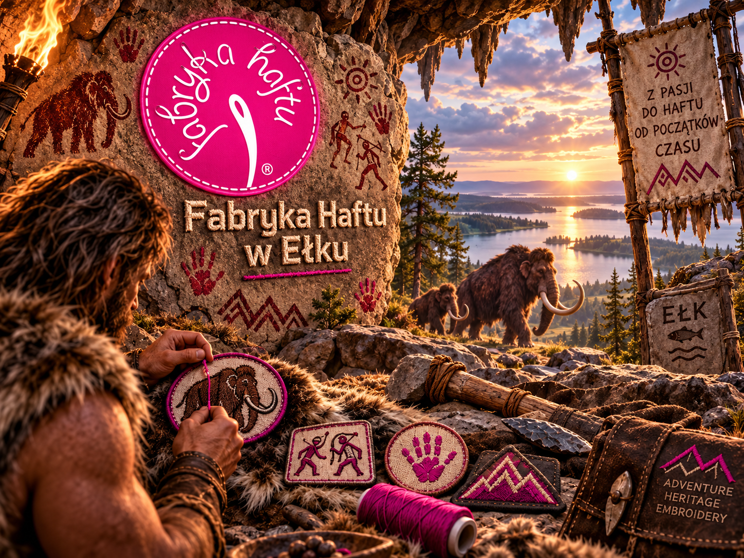 Fabryka Haftu w Ełku w prehistorii – mamuty i haftowane naszywki