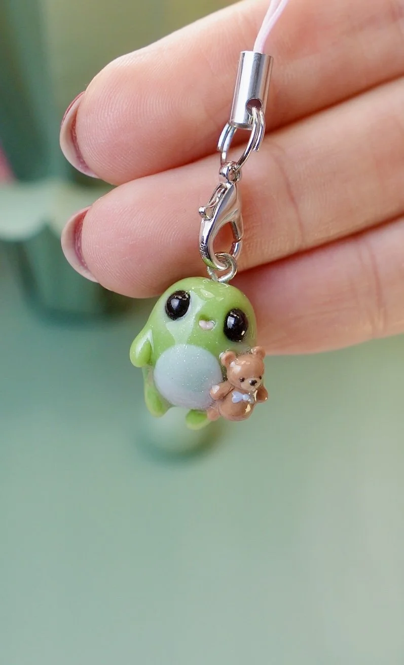 Frog and Bear Phone Charm