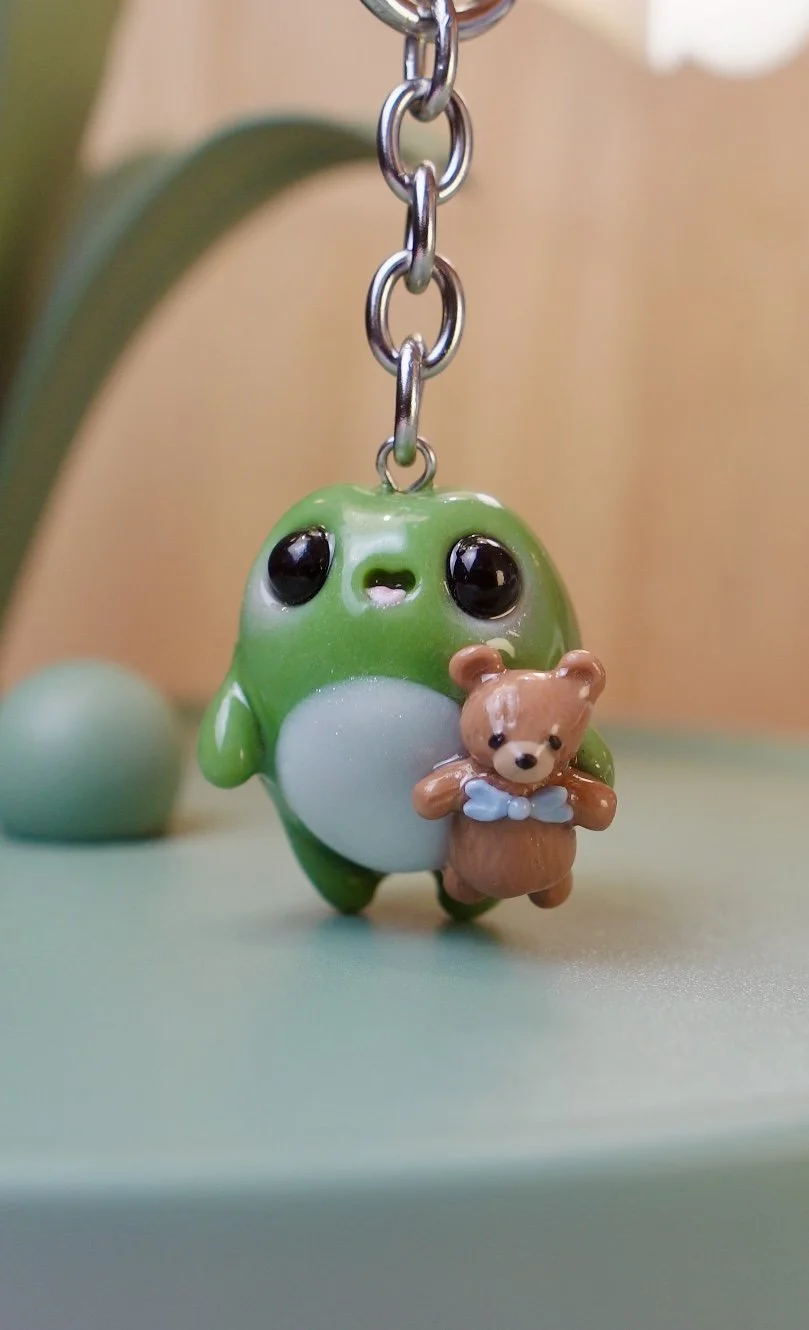 Frog and Bear Keychain