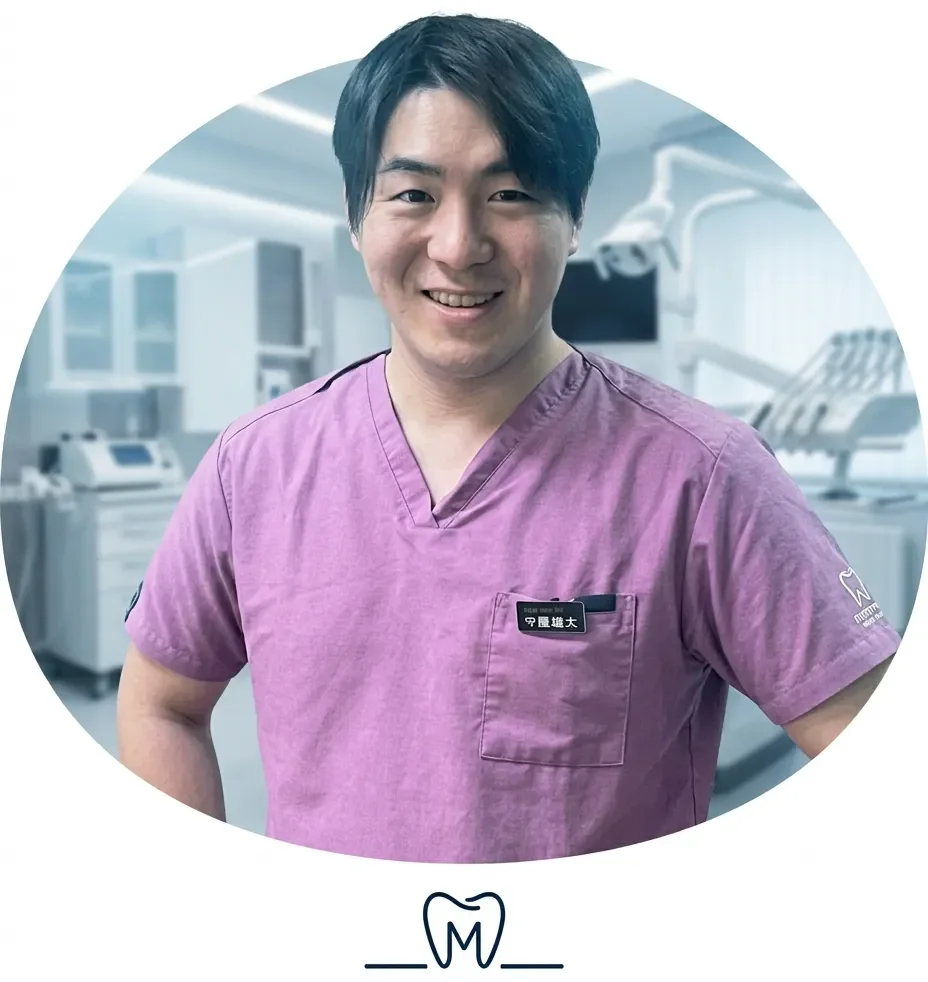 日吉のパーソナルジムCLEAN.公式提携医師、もりや歯科医院の守屋雄太院長。歯科医学とトレーニングを連携