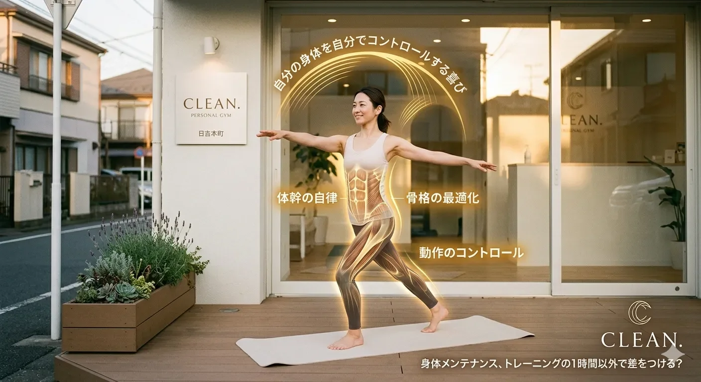 日吉パーソナルジムCLEAN.で姿勢改善をする人