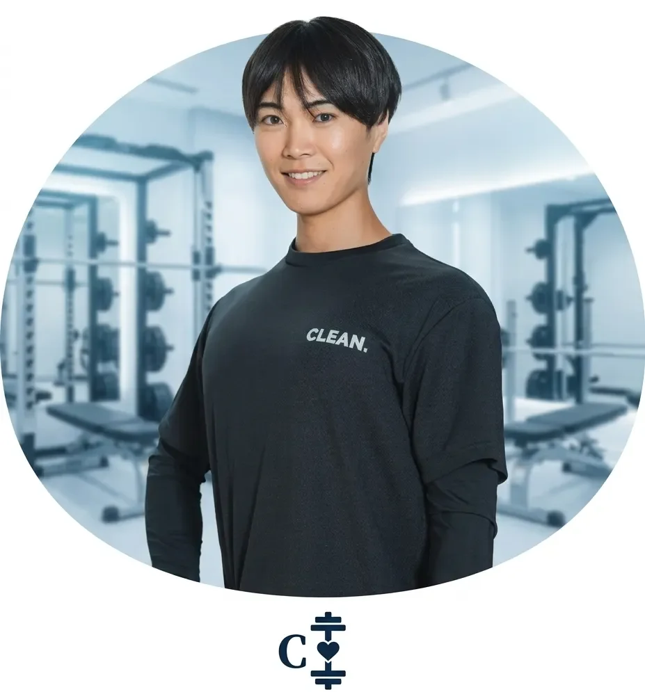 日吉のパーソナルジムCLEAN.代表・山際成紀。解剖学に基づいた指導と医療連携で「本質的な身体作り」を届けるトレーナー。