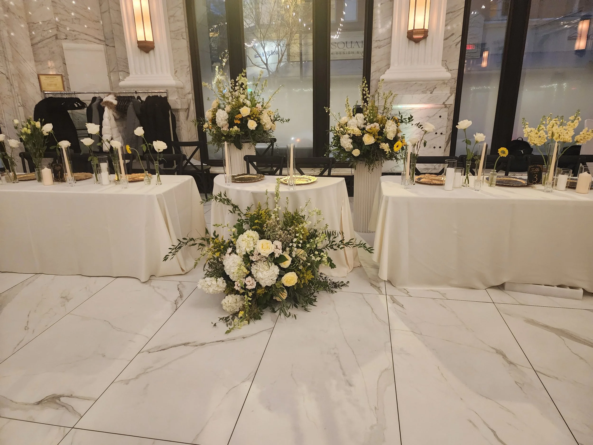 Table decor services and floral decor