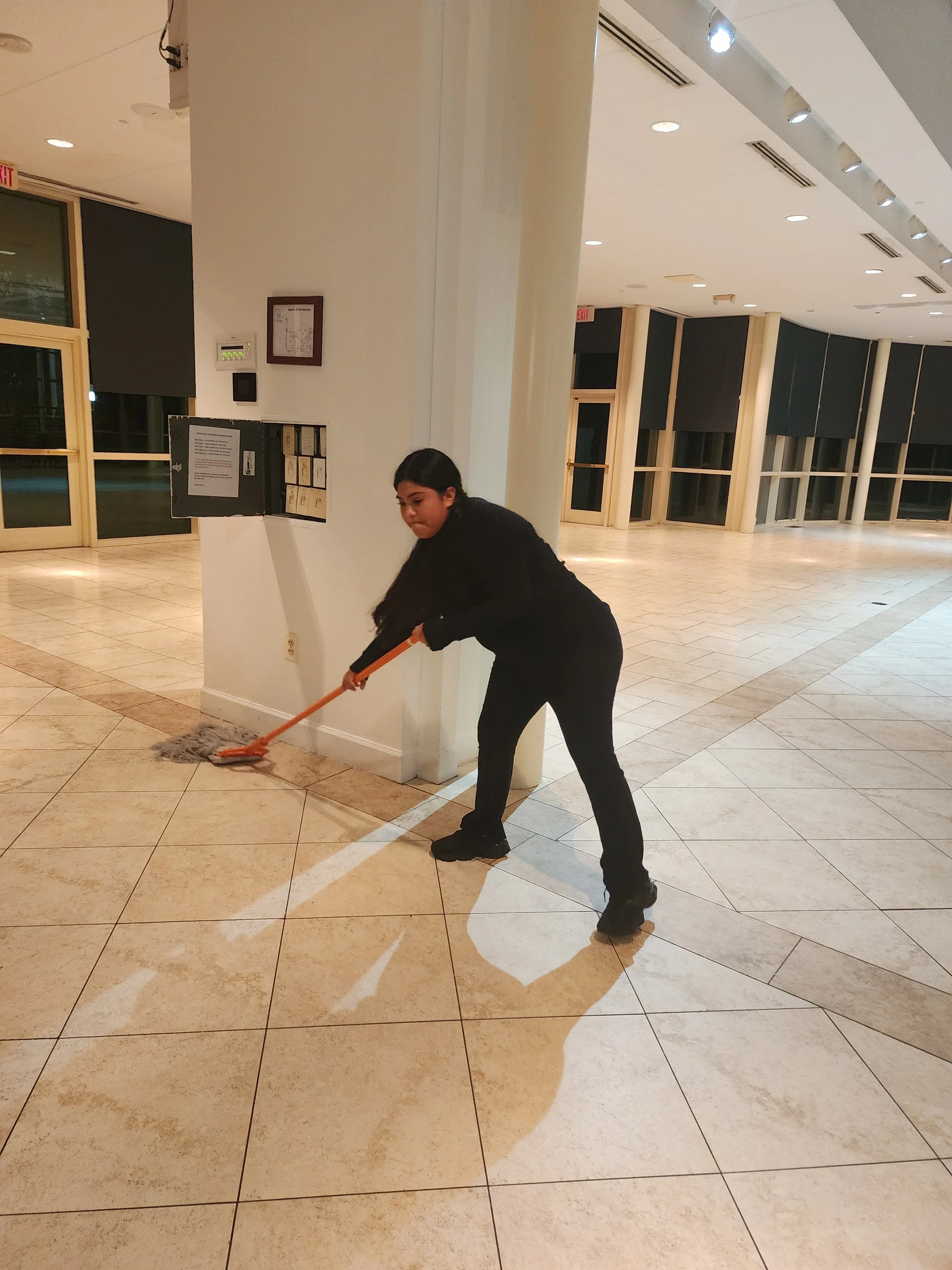 wedding clean up mopping venue floor