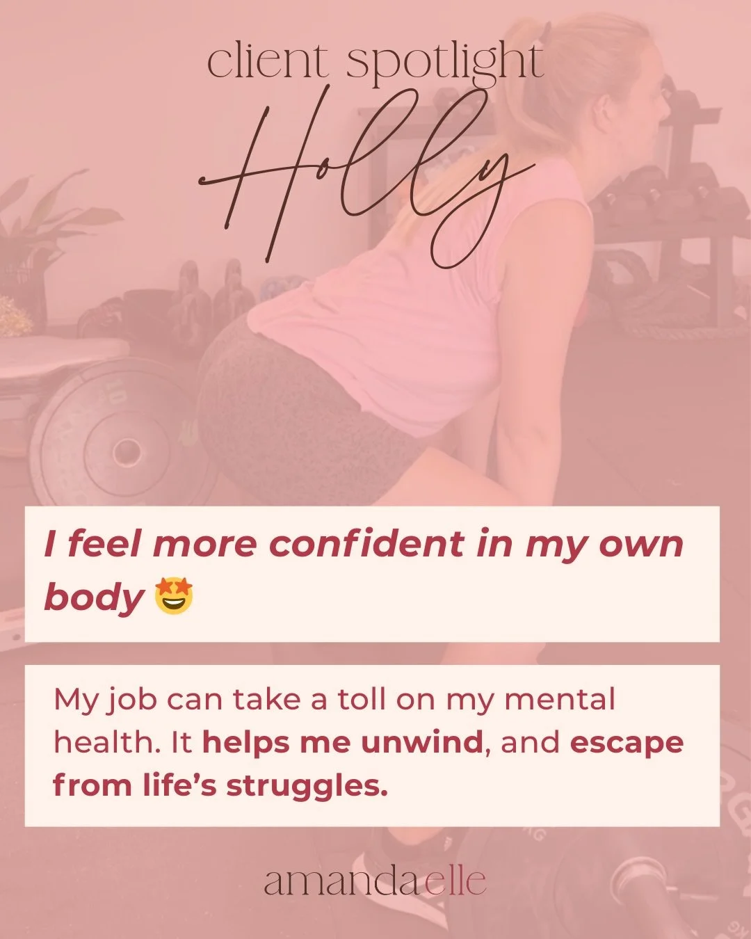 Day 8 - Meet Holly

Holly is another beautiful soul that moved to the area and needed to find a gym that supported her mentally, and physically.  She joined and hasn&rsquo;t looked back.

Holly attends 2 days a week and juggles running her own busine