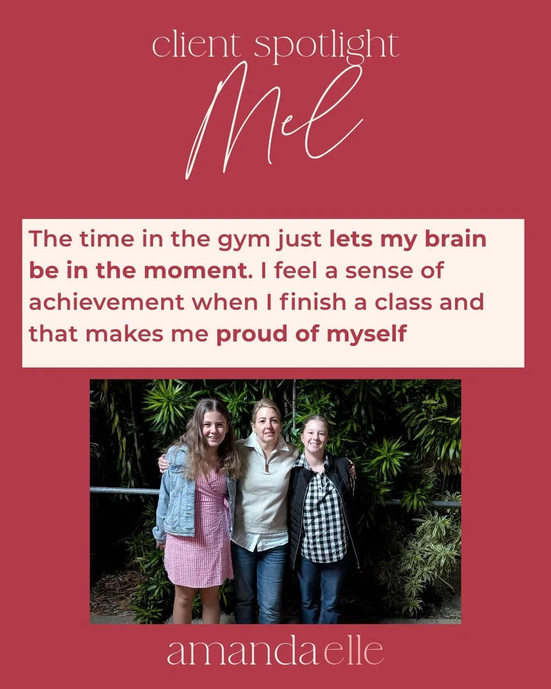 Day 9 - Mel 

Another - we all need somewhere to go - to do something for ourselves, for our mental health, our physical health.  Somewhere we feel safe and supported.  To just freaking stop and BE. 

Mel gets me... I get her.  And I am grateful to h