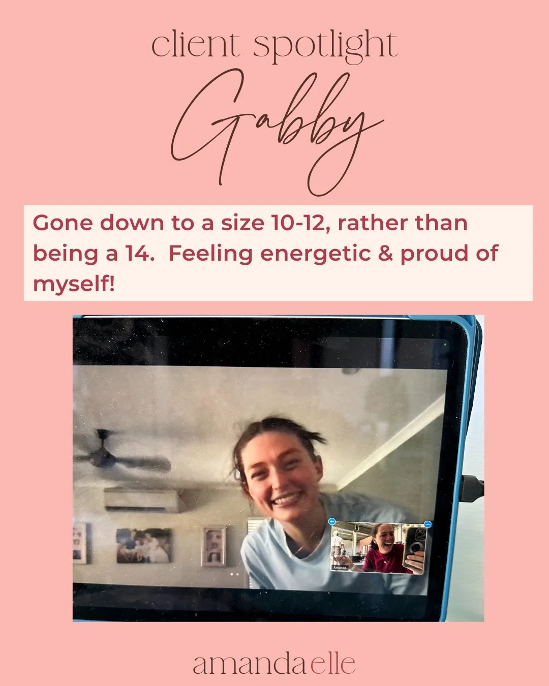 Day 12 - Gabby!  One of our virtual babes! 

Which is super exciting we get to celebrate today! (Every day in January, we are celebrating members of our community that make it what it is, so freaking amazing!) 

Gabby has been training virtually for 