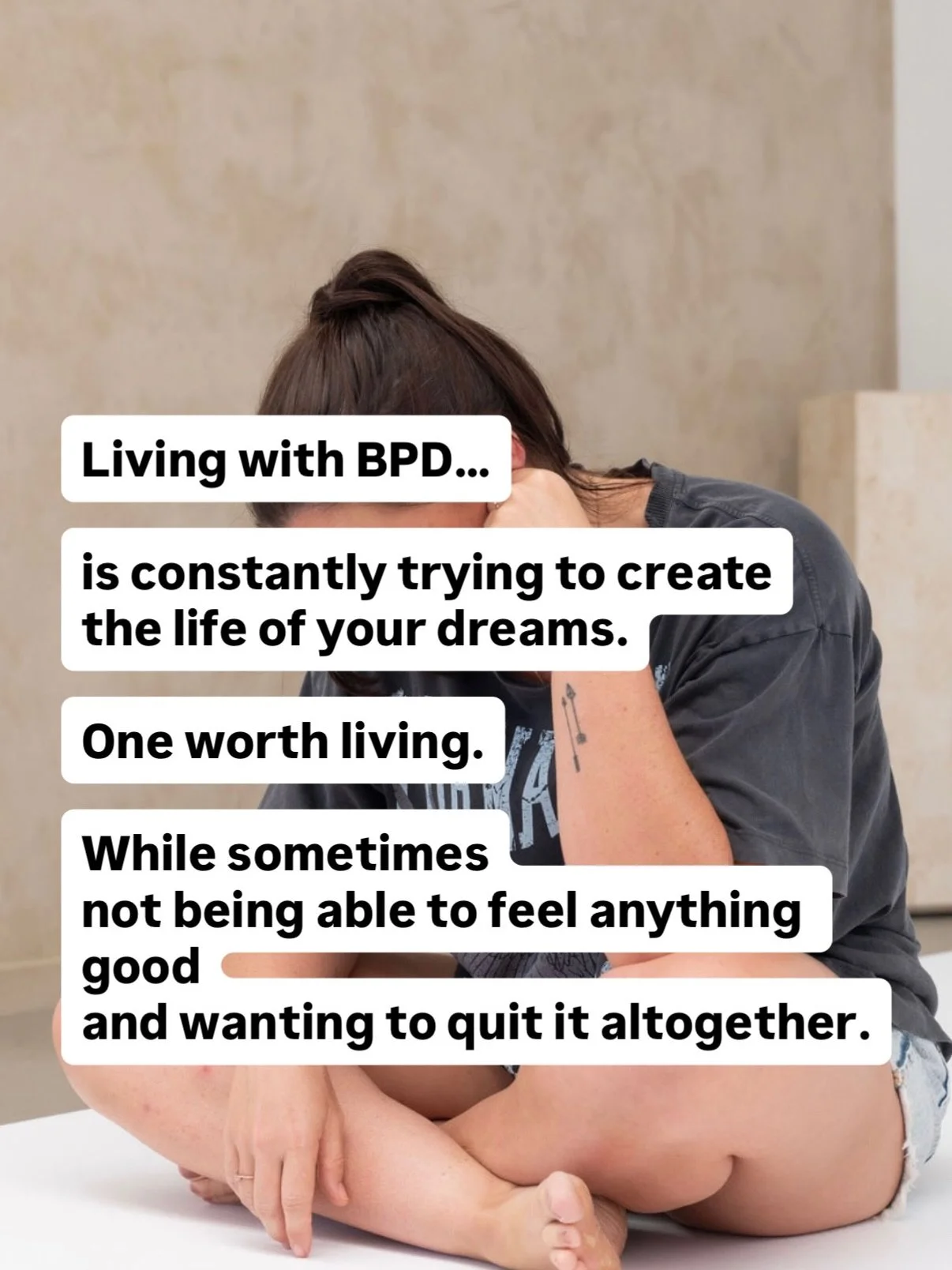 Two years ago I was diagnosed with Borderline Personality Disorder.

Some weeks I feel inspired and excited about the life I&rsquo;m building.

Other weeks I&rsquo;m just trying not to destroy it all.

Last night I wrote about what living with BPD ac