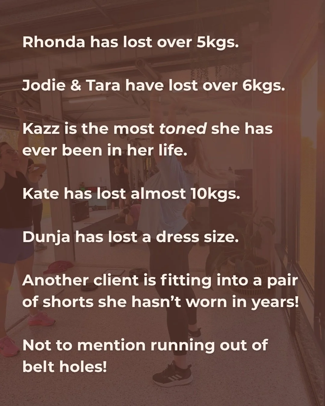 These are real women.
Real results.
Real life.

Not extremes.
Not starving.
Not starting over every Monday.

Just showing up&hellip; consistently&hellip; in a space where they actually feel supported.

And that&rsquo;s why it works.

Because it&rsquo