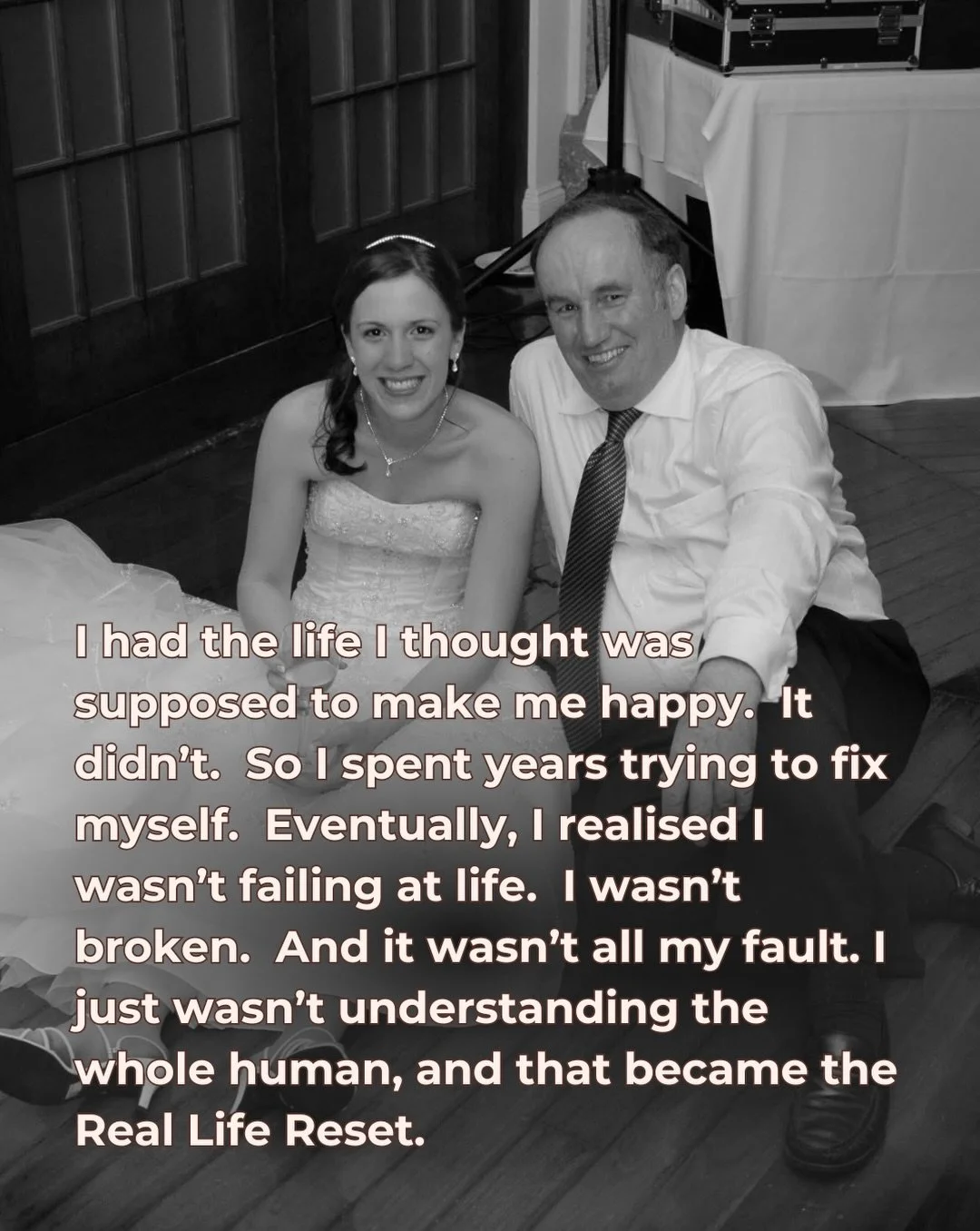 I know because I lived it. And this is what I built because of it.

The Real Life Reset. A 12 week mind-body reset for women who are tired of feeling flat, exhausted and stuck in bodies (and lives) that don&rsquo;t feel like their own. 

DM &ldquo;RE