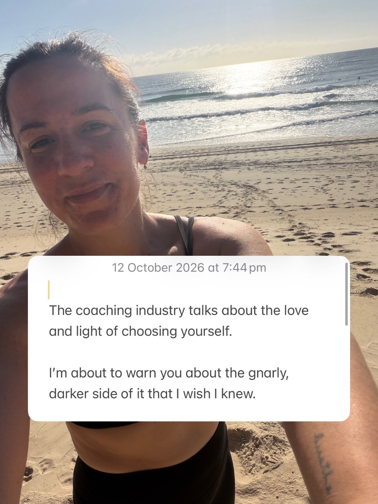 I think sometimes we sell women this beautiful picture of what happens when they finally choose themselves.

The confidence. The freedom. The boundaries. The happiness. The becoming.

And yes. All of that.

But holy shit, can we talk about the bit in